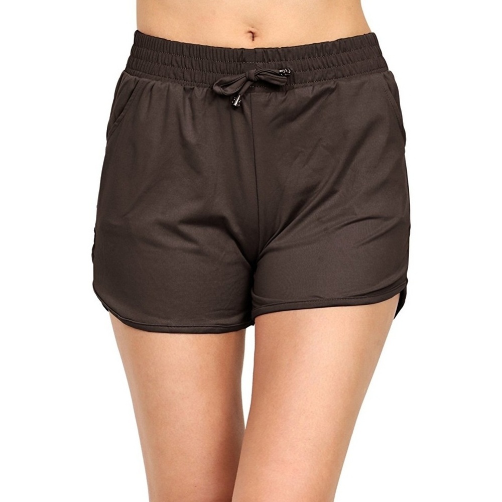 SOLID BRUSHED CASUAL SUMMER SHORTS